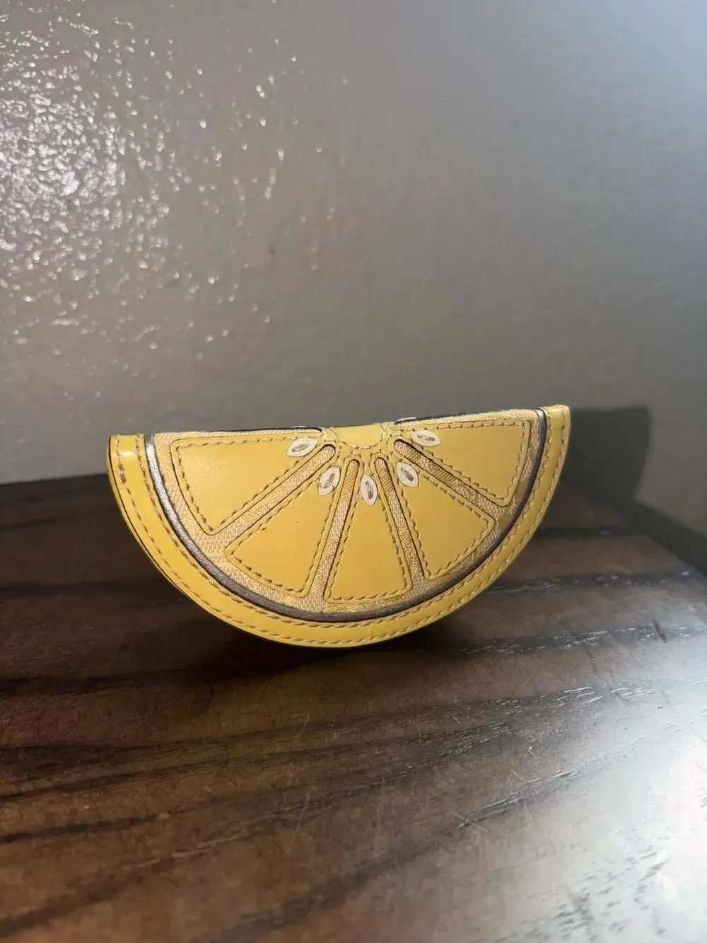 Coach Lemon Slice Leather Paperweight